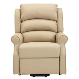 Morris Living The Perth - Dual Motor Riser Recliner Mobility Chair In Cream Plush Faux Leather - thumbnail 2