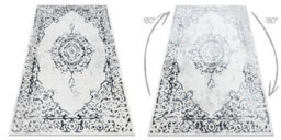 RugsX Carpet Allure 1961 Ornament, Frame - Structural, Stylish, Glamour White Grey 240X330 Cm - thumbnail 3