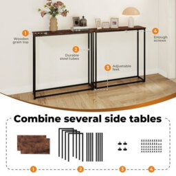 Levede Console Hall Table Slim Entryway Hallway Table Display Shelf - thumbnail 9
