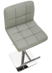 Lamboro Deluxe Allegro Real Leather Bar Stool Grey - thumbnail 6