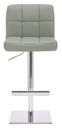 Lamboro Deluxe Allegro Real Leather Bar Stool Grey - thumbnail 3