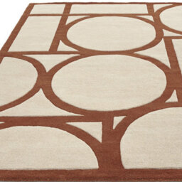 Rust Geometric Wool Bordered Geometric Rug For Bedroom & Living Room-160Cm X 230Cm - thumbnail 4