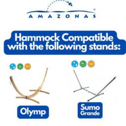 AMAZONAS Paradiso Family Sized Garden Hammock - Silver - thumbnail 7