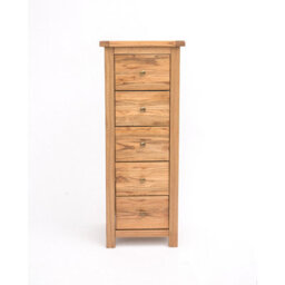 Cabinet Bits Trivento 5 Drawer Narrow Chest Of Drawers Brass Knob - thumbnail 1