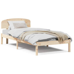 Berkfield Bed Frame With Headboard 80X200 Cm Solid Wood Pine - thumbnail 4