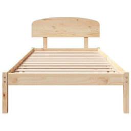 Berkfield Bed Frame With Headboard 80X200 Cm Solid Wood Pine - thumbnail 6