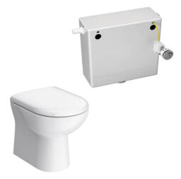 Veebath Linx Ceramic D Shaped Back To Wall Toilet - 600 X 300mm Gloss White - thumbnail 4
