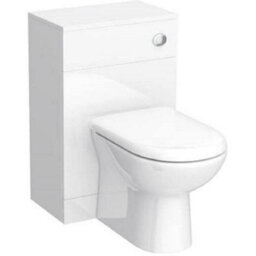 Veebath Linx Ceramic D Shaped Back To Wall Toilet - 600 X 300mm Gloss White - thumbnail 2