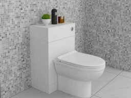 Veebath Linx Ceramic D Shaped Back To Wall Toilet - 600 X 300mm Gloss White - thumbnail 3