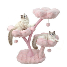 Bingopaw 58X52X105Cm Pink Cat Tree Tower With Galvanized Iron Tubes, Heavy Duty Cats Climbing Tower - thumbnail 9