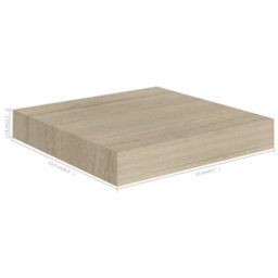 Berkfield Floating Wall Shelves 4 Pcs Oak 23X23.5X3.8 Cm Mdf - thumbnail 8