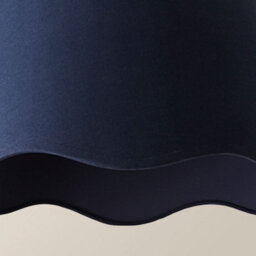 Valuelights Mabel Large Navy Scallop Edge Linen Lamp Shade (D)45Cm - thumbnail 5
