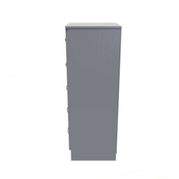 Heddon 5 Drawer Tallboy In Dusk Grey (Ready Assembled) - thumbnail 7