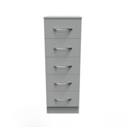 Heddon 5 Drawer Tallboy In Dusk Grey (Ready Assembled) - thumbnail 6