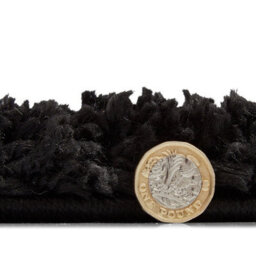 Black Plain Shaggy Modern Easy To Clean Rug For Living Room Bedroom And Dining Room-120Cm X 170Cm - thumbnail 3