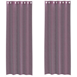 Walplus Voile Curtains With Grommets 2 Pcs Purple 140X300 Cm - thumbnail 2