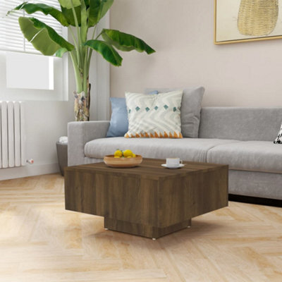Berkfield Coffee Table Brown Oak 60X60X31.5 Cm Engineered Wood - image 1