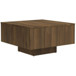 Berkfield Coffee Table Brown Oak 60X60X31.5 Cm Engineered Wood - thumbnail 2