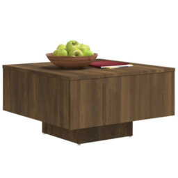 Berkfield Coffee Table Brown Oak 60X60X31.5 Cm Engineered Wood - thumbnail 3