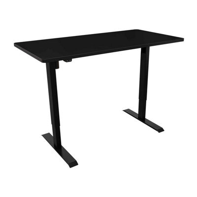 Dellonda Black Electric Adjustable Standing Desk, Quiet, Home Office, 1400X700mm - image 1