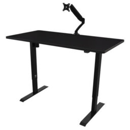 Dellonda Black Electric Adjustable Standing Desk, Quiet, Home Office, 1400X700mm - thumbnail 9