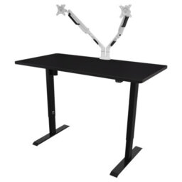 Dellonda Black Electric Adjustable Standing Desk, Quiet, Home Office, 1400X700mm - thumbnail 6