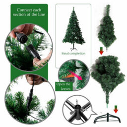 Shatchi 7Ft Prelit Green Alaskan Pine Christmas Tree Multicolour Leds - thumbnail 9
