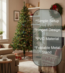 Shatchi 7Ft Prelit Green Alaskan Pine Christmas Tree Multicolour Leds - thumbnail 6