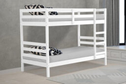 Save On Goods UK White Kids 3Ft Standard Single Wood Wooden Bunk Bed Frame - thumbnail 1