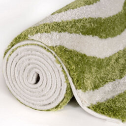The Rugs Joli Green And White Striped Rug Soft Dense Pile Easy To Clean And Pet Friendly For Living Rooms And Bedrooms - thumbnail 7