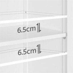 Yaheetech White Free-Standing Bathroom Cabinet With Adjustable Shelf (H)80Cm (W)60Cm - thumbnail 4