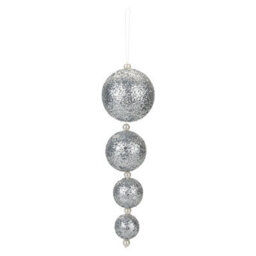 Christmas Bauble Decoration Hanging Tree Ornament 4 31X9. 2X9. Silver