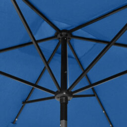 Walplus Garden Parasol With Leds And Steel Pole Azure Blue 2X3 M - thumbnail 9
