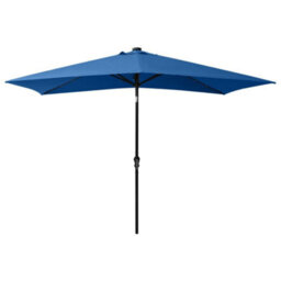 Walplus Garden Parasol With Leds And Steel Pole Azure Blue 2X3 M - thumbnail 3