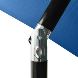 Walplus Garden Parasol With Leds And Steel Pole Azure Blue 2X3 M - thumbnail 7