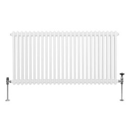 MonsterShop Traditional 2 Column Radiator - 600 X 1192 mm - White - thumbnail 2