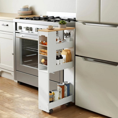 Kitchen Trolley On Wheels Storage Trolley Kitchen Cart Rolling Cart - image 1