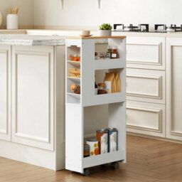 Kitchen Trolley On Wheels Storage Trolley Kitchen Cart Rolling Cart - thumbnail 3