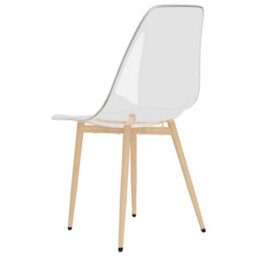Walplus Pack Of 2 Contemporary Transparent Dining Chairs In Pet - thumbnail 6
