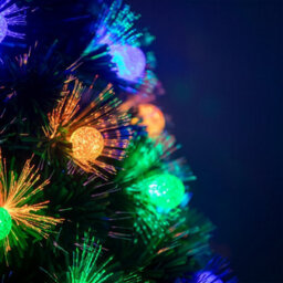 5Ft Green Fibre Optic Christmas Tree Sparkle Bauble With Multi Coloured Led Lights - thumbnail 7