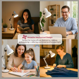 Swing Arm Desk Lamp Adjustable Study Reading Table Light - thumbnail 5