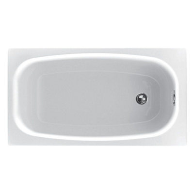 Plum&clay Martell White Standard Single Ended Acrylic Compact Space Saver Bath (L)1480mm (W)700mm
