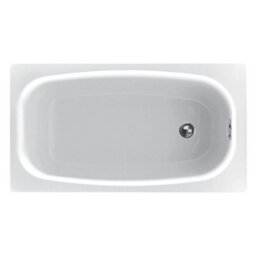 Plum&clay Martell White Standard Single Ended Acrylic Compact Space Saver Bath (L)1480mm (W)700mm - thumbnail 1