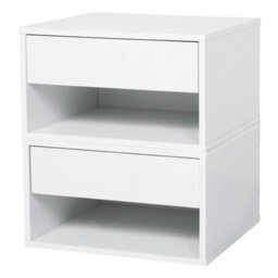 Levede Bedside Table Floating Set Of 2 Wall Mounted Drawer Open Shelf White - thumbnail 3