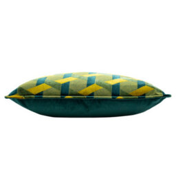 Paoletti Delano Velvet Jacquard Feather Filled Cushion - thumbnail 3