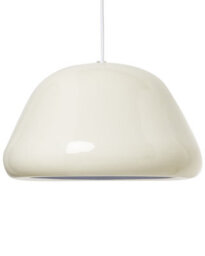 Wyld And Coco Auroralux Vintage Beige Glossy Metal Pendant Lamp With Rounded Shade, W32 X D32 X H150Cm - thumbnail 3