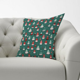 Warren Reed Designer Hand Drawn Joyful Santa Hats Cushions 33Cm X 48Cm - thumbnail 2