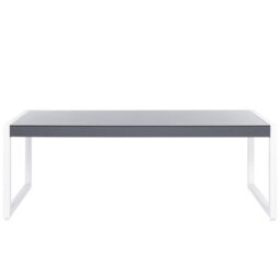 Beliani Garden Dining Set 6 Seater Bacoli With Cushions Metal Grey - thumbnail 5