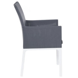 Beliani Garden Dining Set 6 Seater Bacoli With Cushions Metal Grey - thumbnail 9