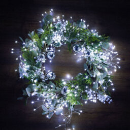 The Christmas Workshop 71769 680 Warm White Micro Led Cluster String Lights With Silver Wire Casing - thumbnail 7